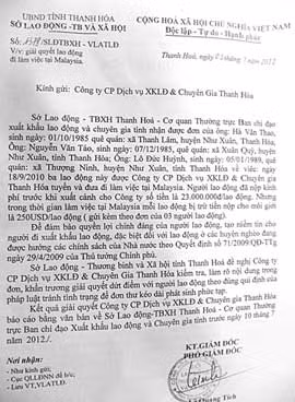 Công ty Dịch vụ XKLĐ chiếm đoạt tiền của lao động nghèo ảnh 1