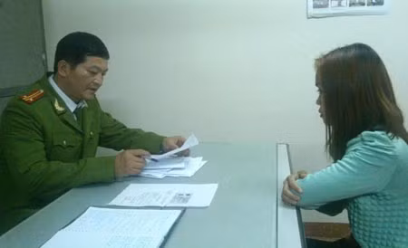 Nguyễn Thị C.T. tại công an phường Nguyễn Trung Trực, quận Ba Đình, Hà Nội.