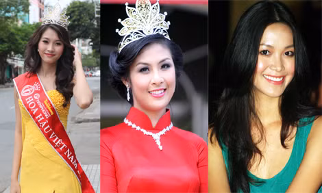 Hoa hậu Đặng Thu Thảo, hoa hậu Ngọc Hân và hoa hậu Thùy Dung.