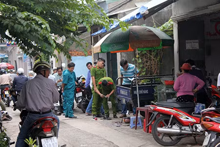 Hiện trường xảy ra vụ án.