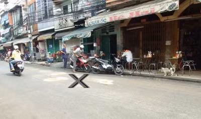 Hiện trường xảy ra vụ việc (X).