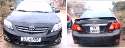 Chiếc xe tang vật.