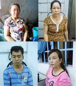 4 đối tượng bị bắt giữ.