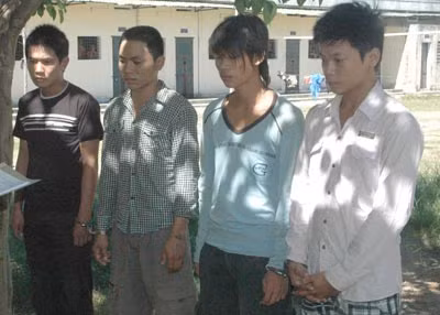 Nhóm đối tượng thực hiện 16 vụ cướp tại Trại tạm giam Công an TP Quảng Ngãi.