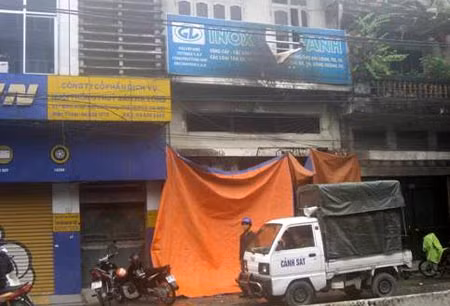 Hiện trường vụ cháy.