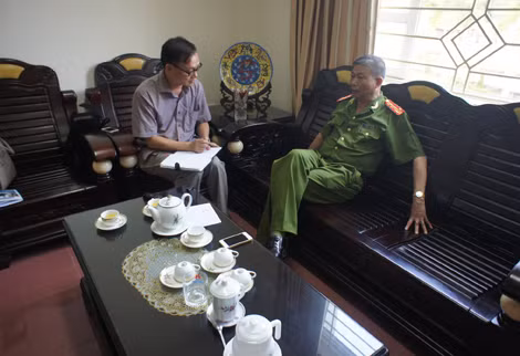 Đại tá Lương Cao Huỳnh tiếp PV CSTC.