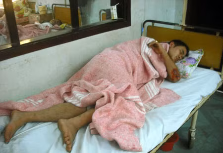 Một trong những nạn nhân của vụ tai nạn.
