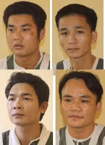 Đối tượng trong nhóm "đá xế" đã sa lưới: Trần Văn Cảnh, Trần Minh Hiếu, Phùng Xuân Nghi và Võ Đình Tuấn.