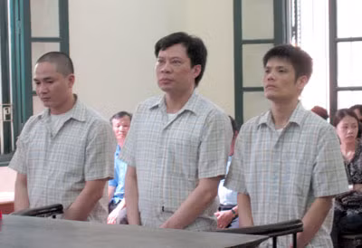Các bị cáo Đức, Long và Thường.