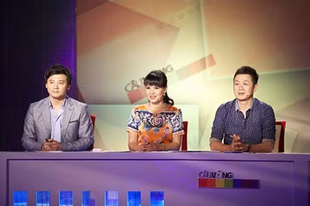 Bộ ba "quyền lực" của Cầu vồng MC 2014: Diễm Quỳnh, Khắc Nguyện và Anh Tuấn.