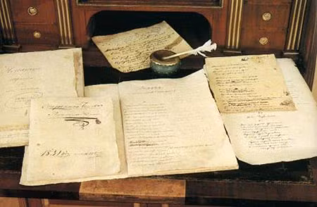 Các bản thảo thơ của Lermontov.