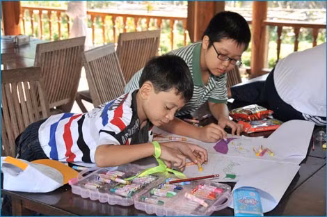 Giáo dục mỹ thuật cho học sinh đang chú trọng thực hành nhiều hơn dạy cảm thụ mỹ thuật (ảnh chỉ mang tính chất minh họa).