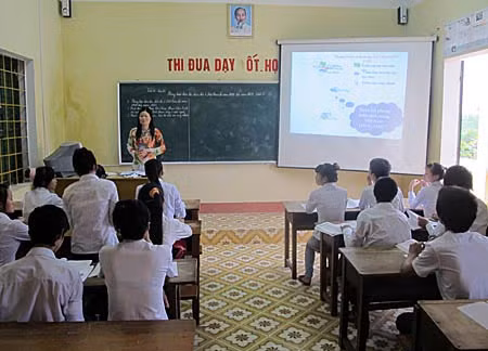 Một tiết dạy sử ở Trung tâm Giáo dục thường xuyên và Hướng nghiệp - Dạy nghề huyện Văn Yên, Yên Bái (ảnh chỉ mang tính chất minh họa).
