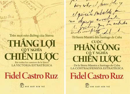 Bìa bộ hồi ký chiến đấu của Fidel Castro do NXB Trẻ ấn hành.