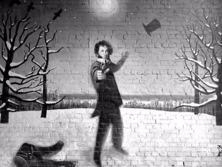Bức tranh mô tả cuộc đấu súng của Pushkin diễn ra cách đây 177 năm.