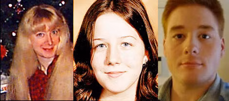 (từ trái sang phải) ba kẻ sát nhân Lori Drew, Rachelle Waterman, Kevin Ray Underwood.