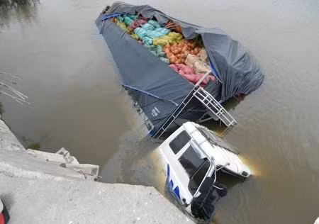 Hiện trường vụ tai nạn.