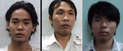 Ba đối tượng trong vụ án.
