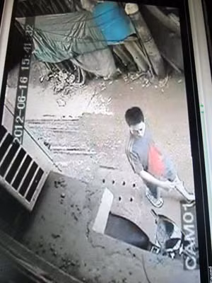 Hình ảnh Đặng Quang Hiệp bị ghi lại trong camera.