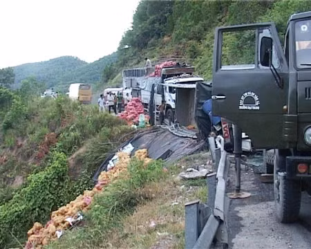 Hiện trường vụ tai nạn.
