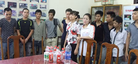 14 đối tượng sử dụng ma tuý "đá" bị Công an Thanh Hoá phát hiện, bắt giữ.