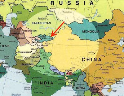 Vị trí địa lý chiến lược của Kyrgyzstan.