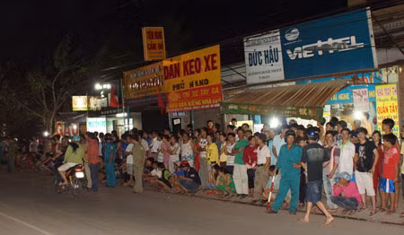 Hiện trường nơi xảy ra vụ án mạng.