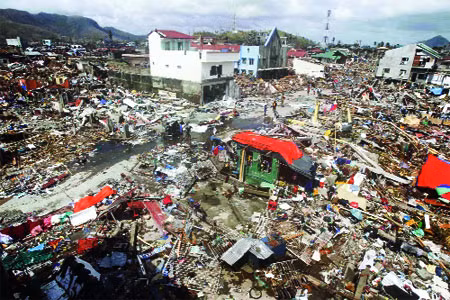 Philippines bị ảnh hưởng nặng nề sau bão Haiyan.