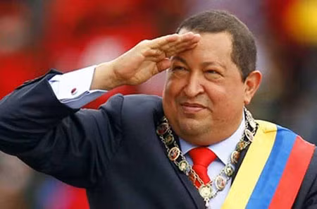 Chân dung cựu Tổng thống Venezuela Hugo Chavez.