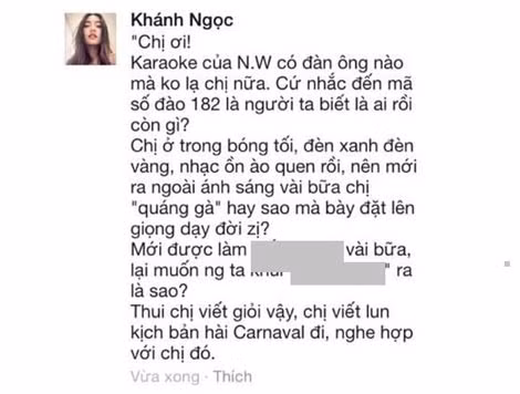 Người mẫu trẻ Khánh Ngọc mập mờ Khánh My là đào karaoke.