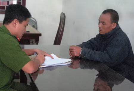 Đối tượng Đoàn Ngọc Hà tại cơ quan Công an.