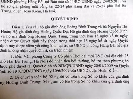 Quyết định cưỡng chế.