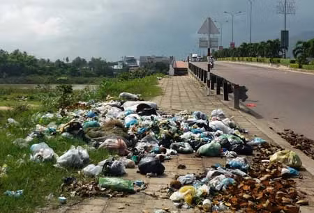 Bình Định: Rác thải ngập quốc lộ, gây ô nhiễm nặng ảnh 1