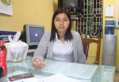Nữ quái Lương Thị Thanh tại Cơ quan Công an.