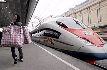 Hiện trường vụ đánh bom khủng bố tàu "Nevski Express" vào tháng 11/2009.