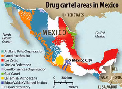 Sơ đồ phân bố các OCT Mexico hiện nay.