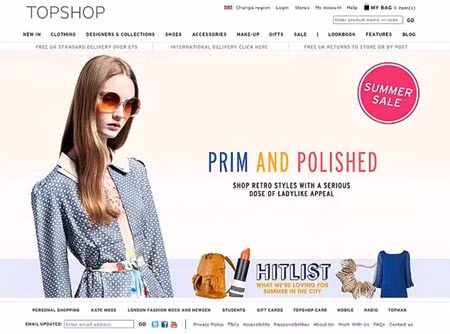 Bức ảnh ban đầu của Codie Young trên trang web của Topshop gây tranh cãi.