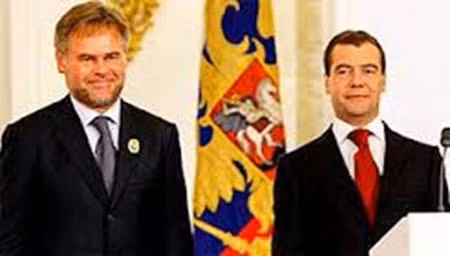 Kaspersky và Thủ tướng Nga Medvedev.