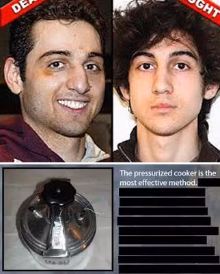 Anh em nhà Tsarnaev bị nghi ngờ học cách chế tạo bom áp suất từ bài báo "Cách chế bom trong bếp của mẹ" trong một ấn bản của Inspire.