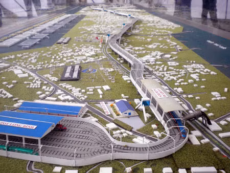 Mô hình tuyến metro số 1 Bến Thành - Suối Tiên.