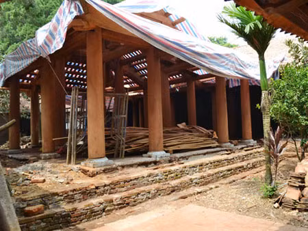 Chùa Trăm Gian đã bị phá dỡ một số hạng mục. Ảnh minh họa.