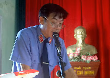 Vị đại diện Viện KSND giữ quyền công tố tại tòa.