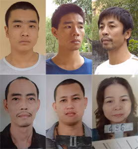 Một số đối tượng trong vụ án.
