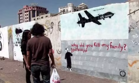 Phản đối chiến dịch drone của Mỹ ở Yemen.