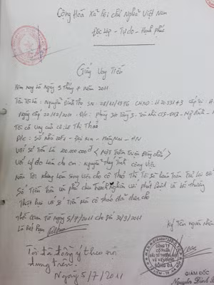 Những giấy tờ thể hiện ngoài lừa dự án, Thọ còn lừa đảo xin việc làm.