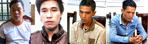 Từ trái qua: Nguyễn Văn Linh; Lê Văn Nhận; Kiên "xu" và Lương Hải Đăng.
