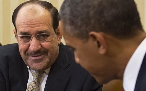 Tổng thống Mỹ Obama và Thủ tướng Iraq Maliki.