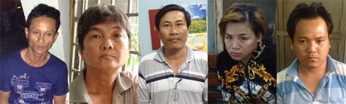 Các đối tượng trong vụ án.