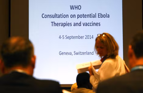 Một hội nghị về Ebola do WHO tổ chức tại Geneva, Thụy Sĩ, trong 2 ngày 4 và 5/9/2014.