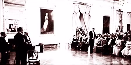 Tổng thống Kennedy tiếp đón nghệ sĩ Pablo Casals của Tây Ban Nha, năm 1962.